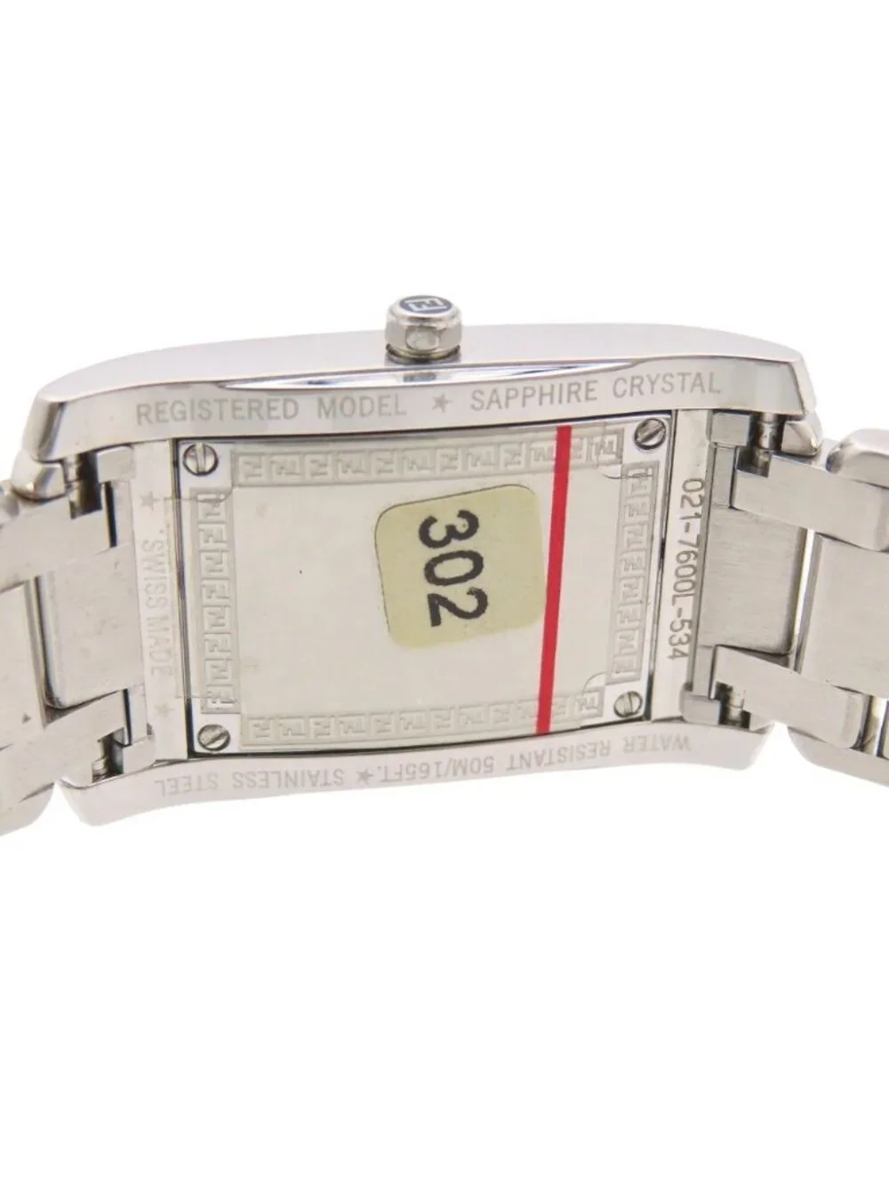 Fendi Classico Diamond Quartz Watch SS White Shell